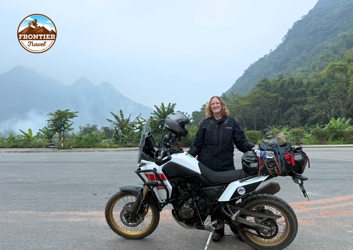 Frontier Travel Vietnam big bike tour riding through ethnic villages in the north